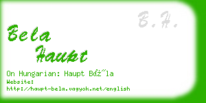 bela haupt business card